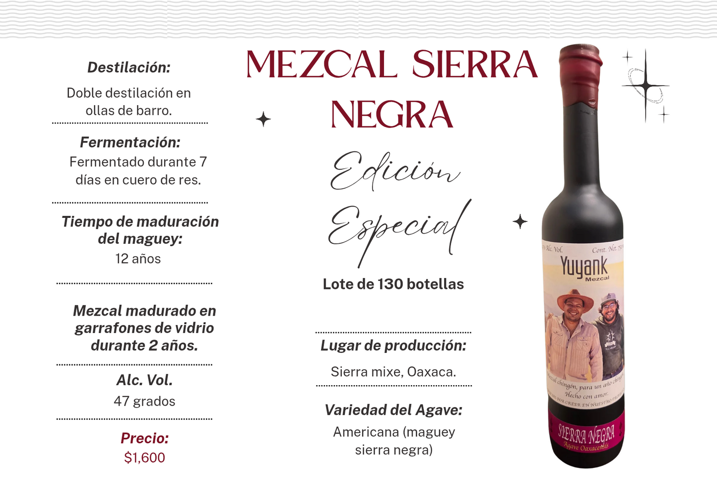 Mezcal Ancestral Sierra Negra | 750 ml